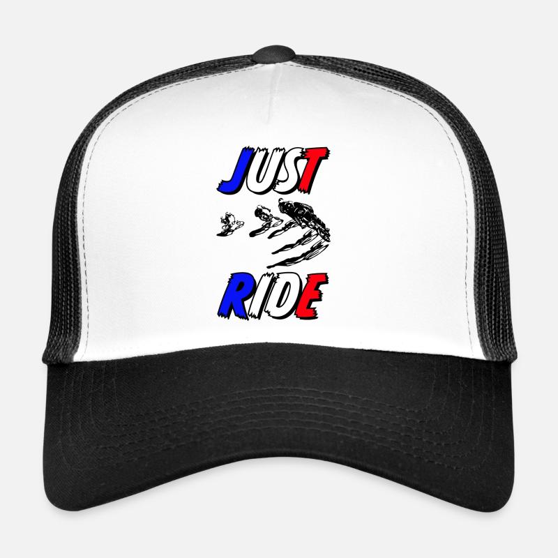 JUST RIDE bmx - Casquette trucker  - blanc/noir