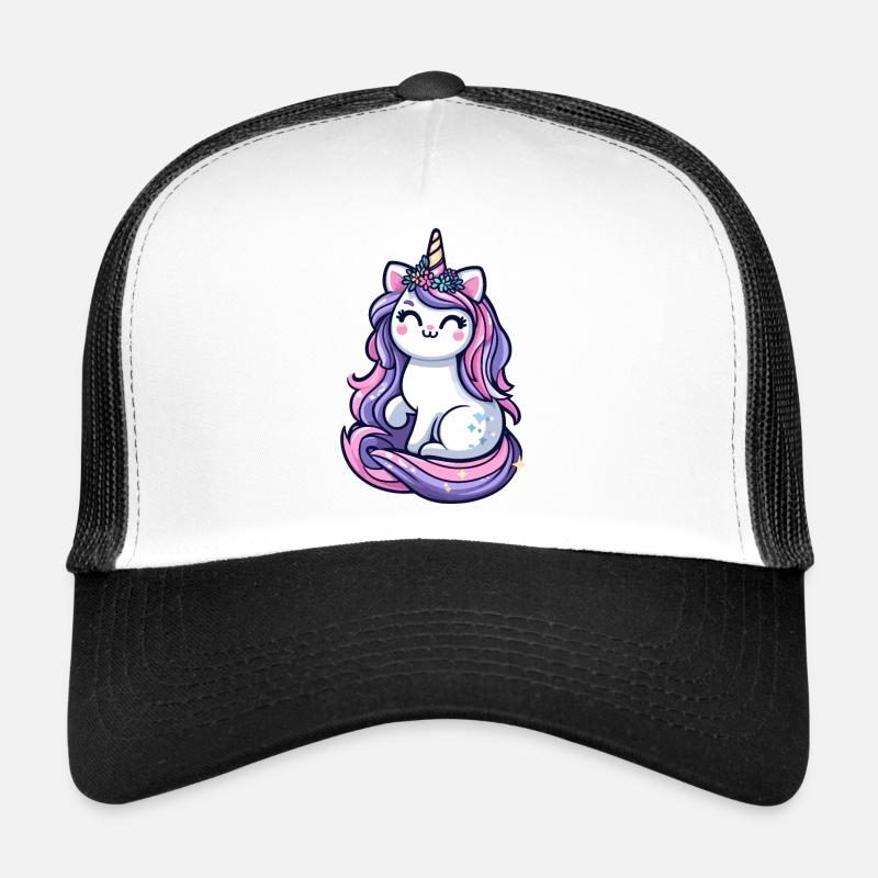 Mignon Chat Licorne Casquette trucker 