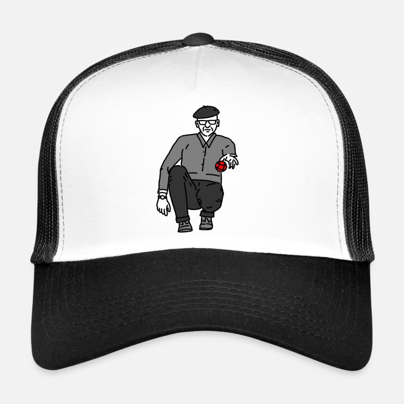 Petanque Player Left-Handed - Trucker Cap - white/black