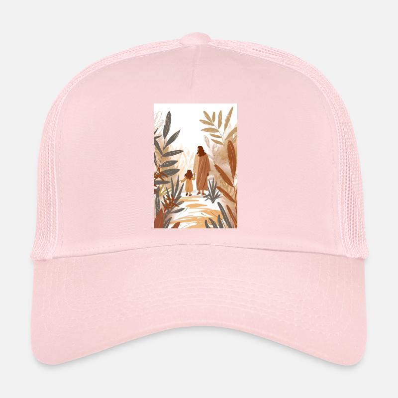 "Jesus walking with a girl, religious Trucker Cap