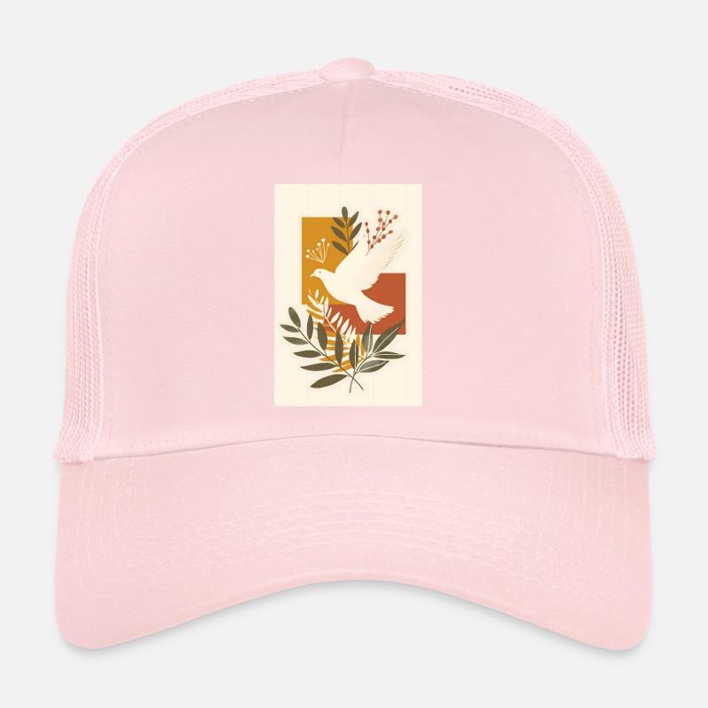 Œuvre d’art de colombe rurale, Boho spirituel, Casquette trucker 