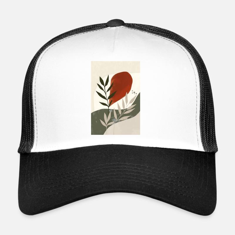 Modern Bohemian Bird Print, Rustic Boho Trucker Cap
