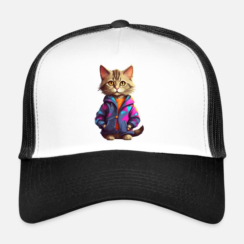 Chat Urbain Stylé Casquette trucker 