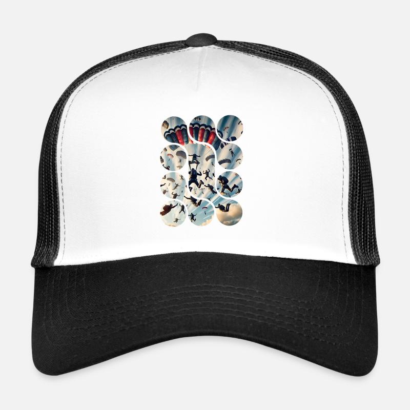 Luftabstieg - Trucker Cap - Weiß/Schwarz