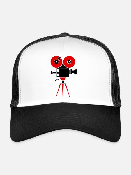 camera - Trucker Cap - white/black - Front
