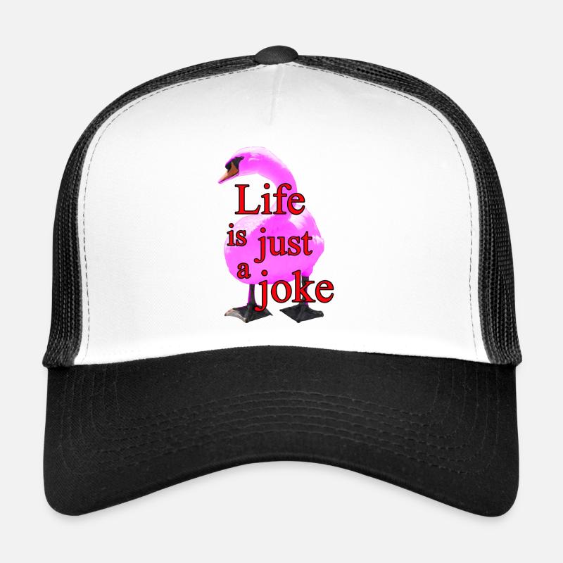 Humorous swan print Trucker Cap