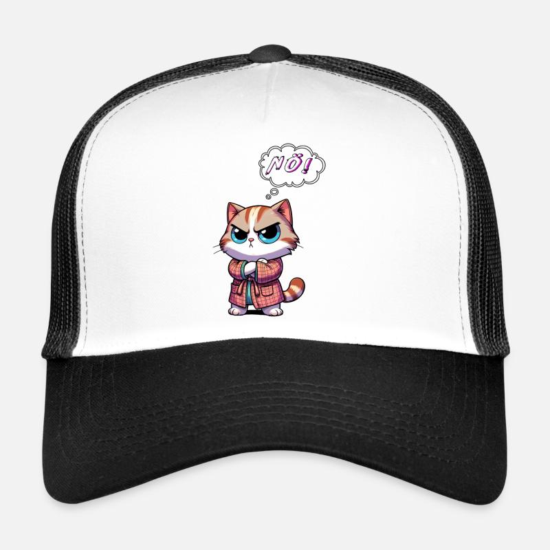 Nope Cat refusal to say no Trucker Cap
