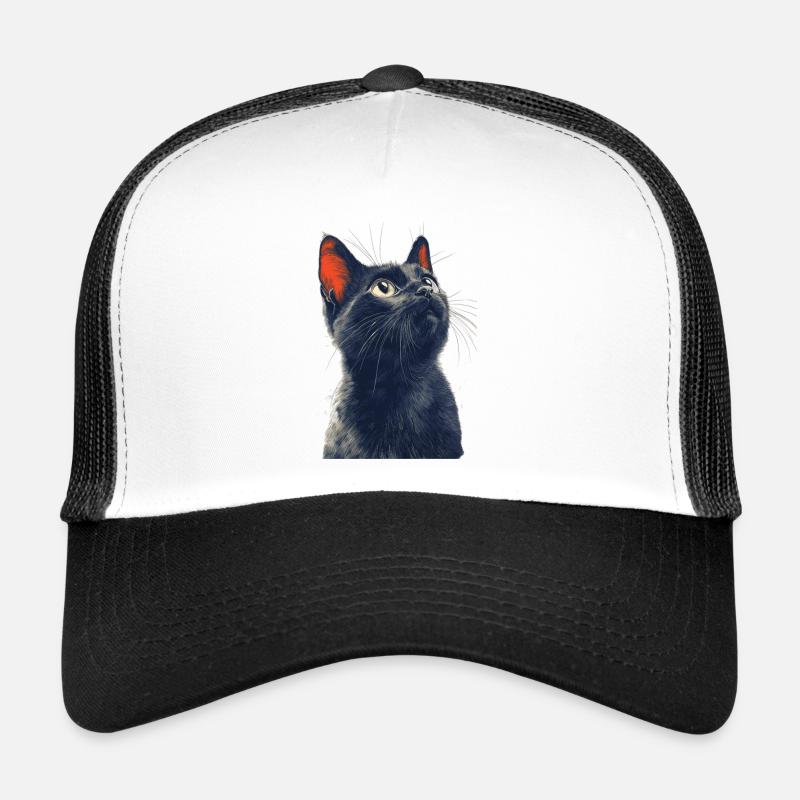 Schwarze Katze Trucker Cap
