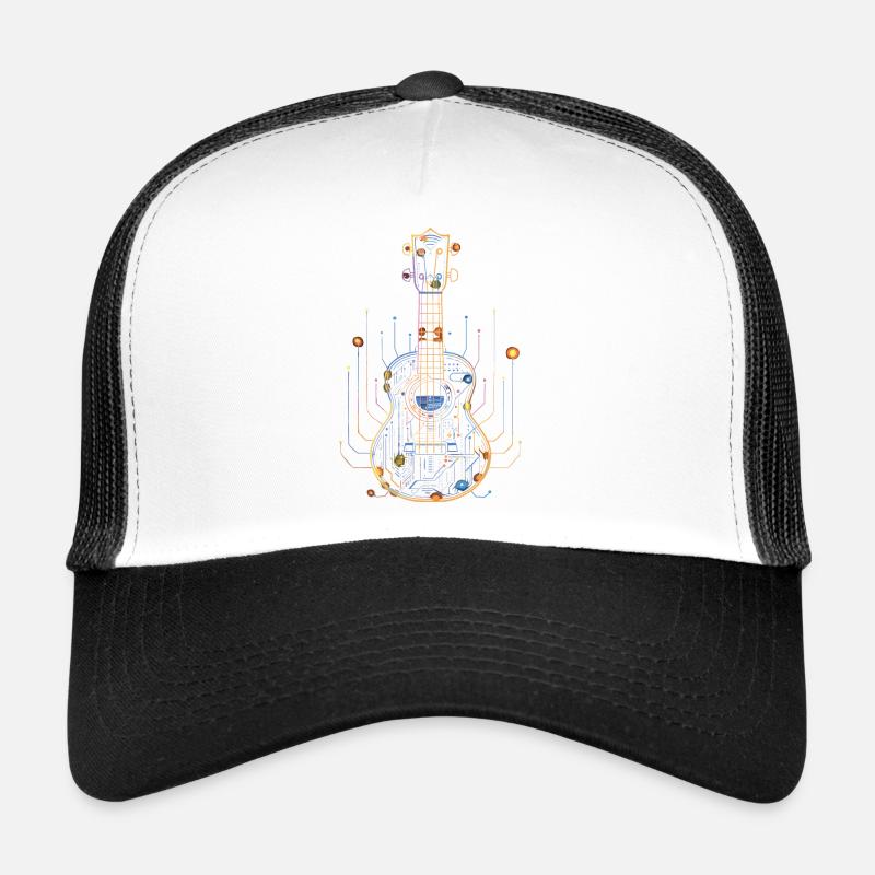 Dessin de ukulélé Casquette trucker 
