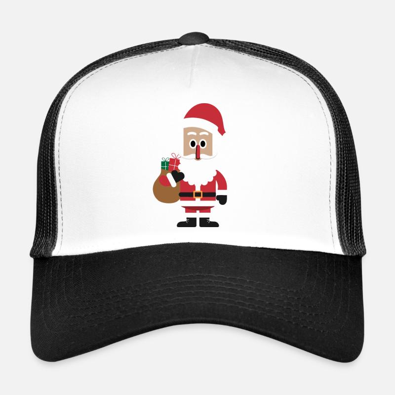 Santa - Trucker Cap - Weiß/Schwarz