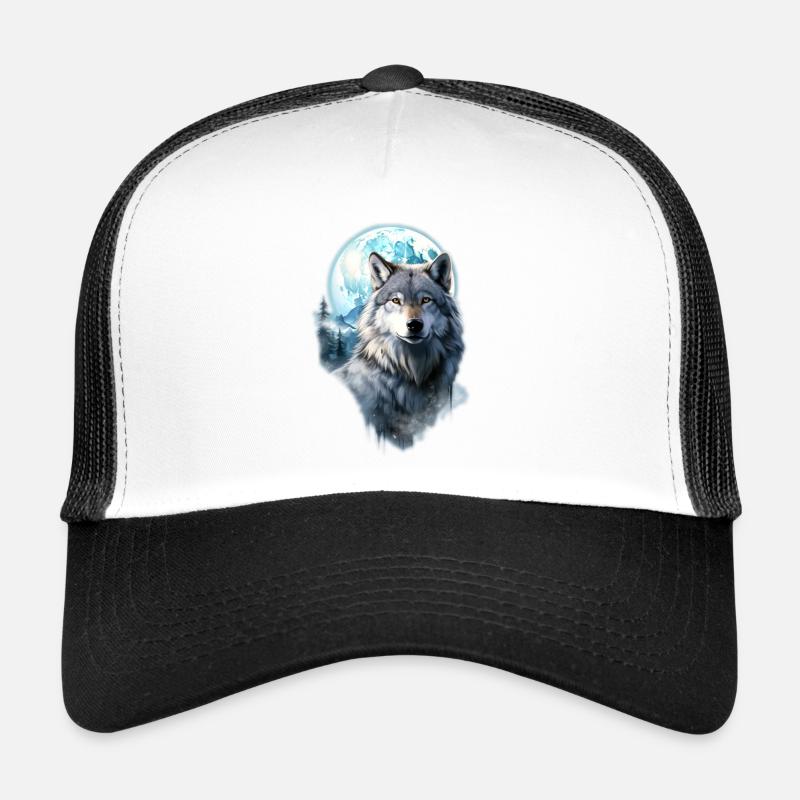 Forêt de la Lune du Loup Casquette trucker 