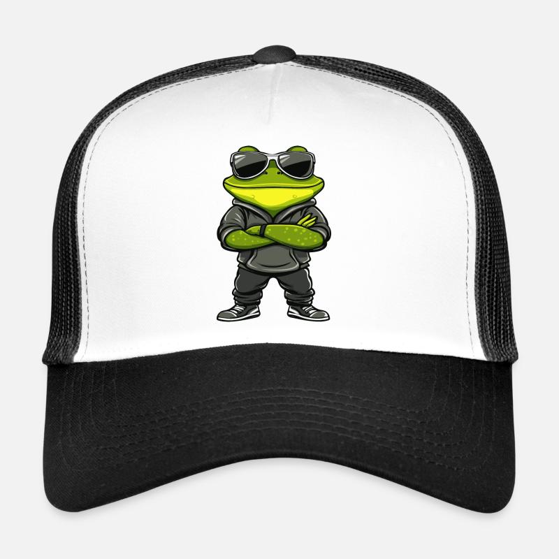 Frosch Comic Cool - Trucker Cap - Weiß/Schwarz