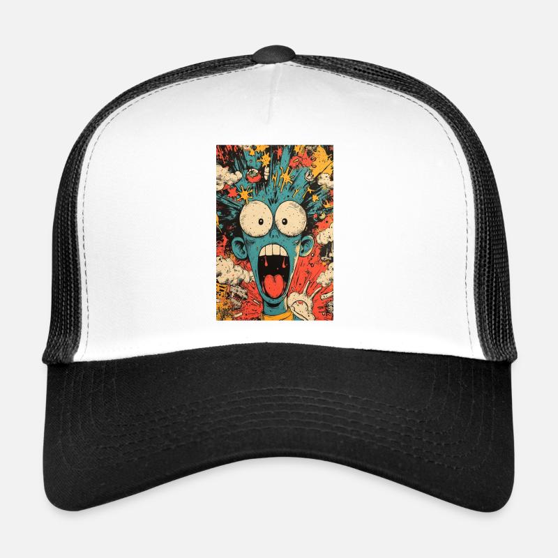 Monstre bleu dans la tornade du chaos Casquette trucker 