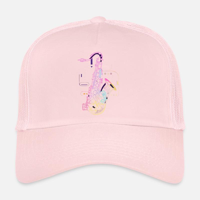 Dessin de saxophone Casquette trucker 
