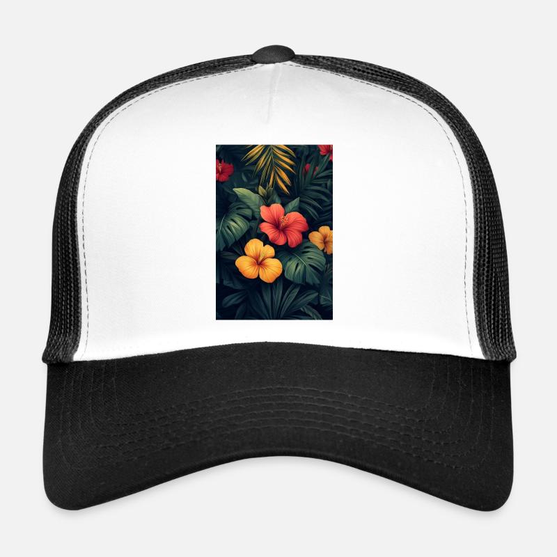 Tropischer Hibiskus-Dschungel Trucker Cap