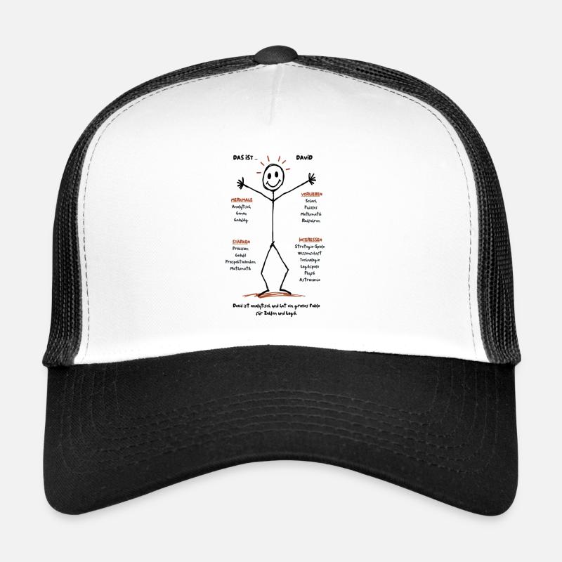 Das ist David - Trucker Cap - Weiß/Schwarz