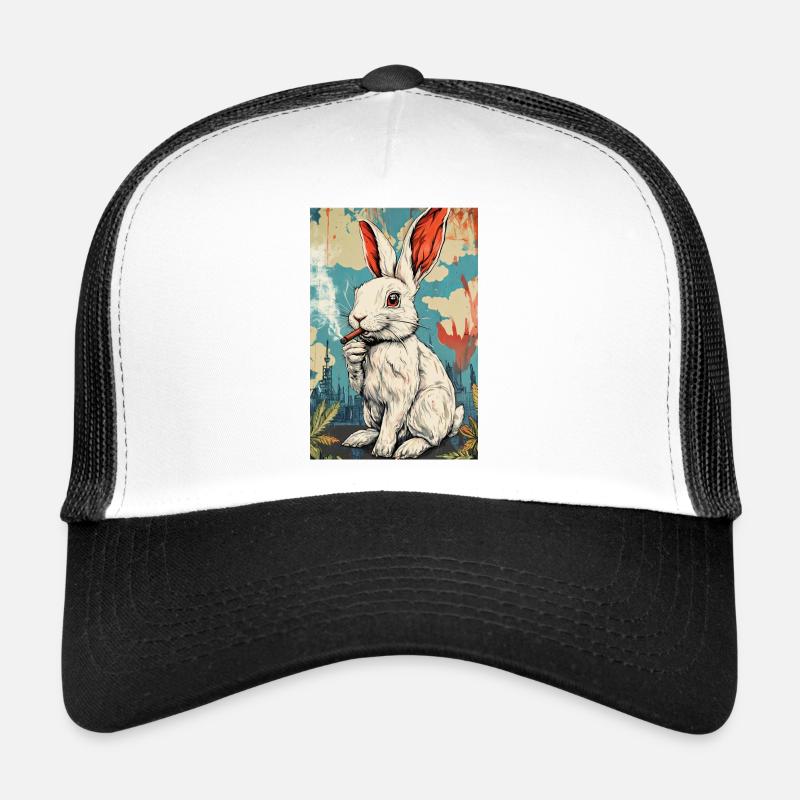 Cigarette Grifffiti Bunny Casquette trucker 