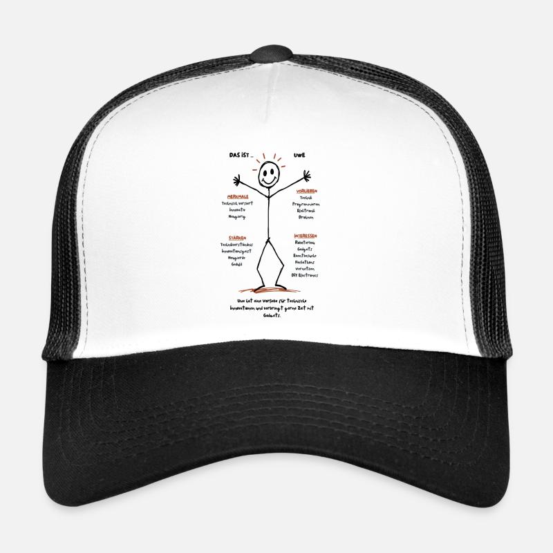 Das ist Uwe Technikenthusiast - Trucker Cap - Weiß/Schwarz