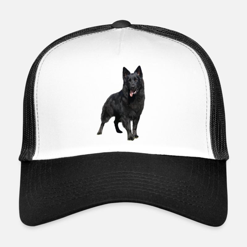 schwarzer Schäferhund Trucker Cap
