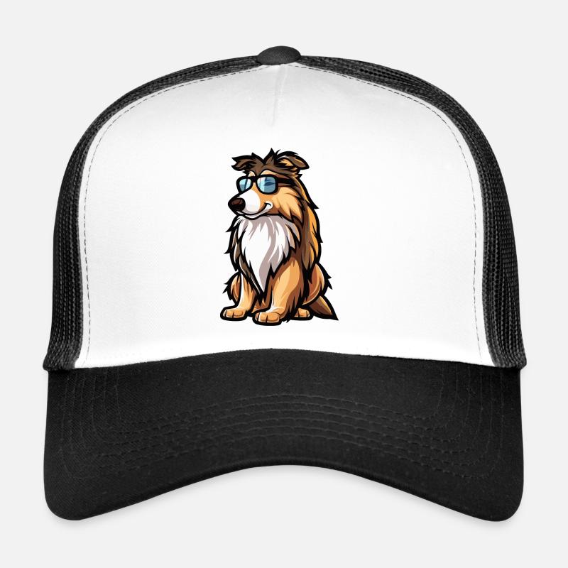 Border Collie Chiens Bande Dessinée Cool Casquette trucker 