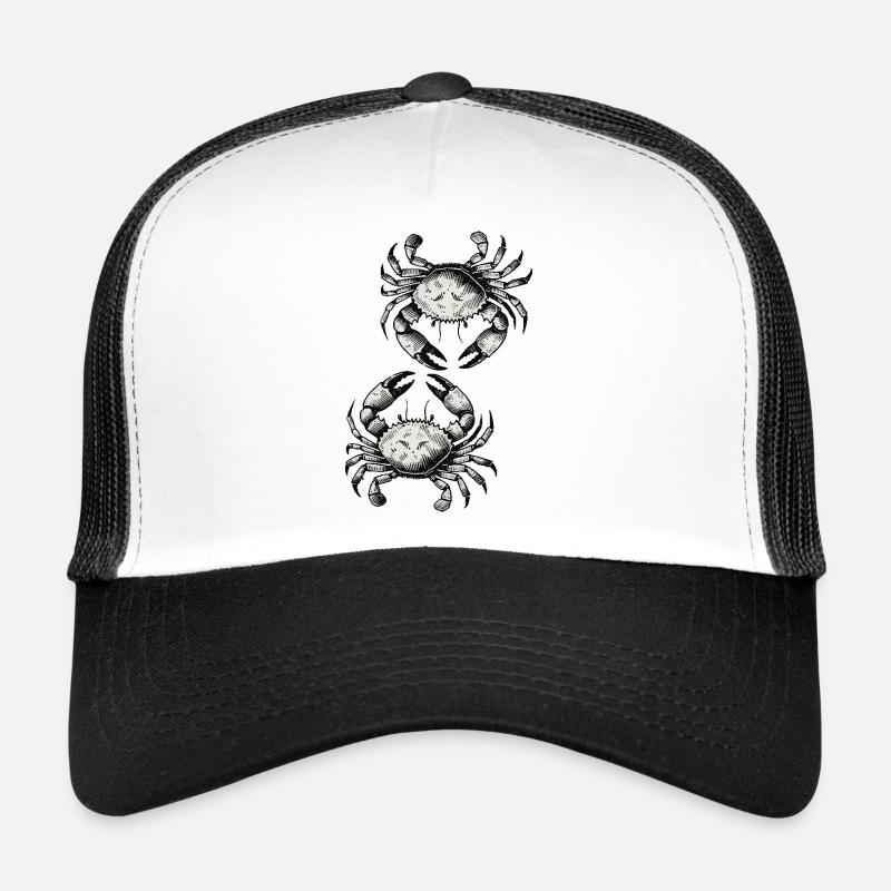 Krebs Krabbe - Trucker Cap - Weiß/Schwarz