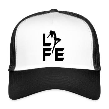 Performance de la vie d’un danseur - Casquette trucker  - blanc/noir - Devant