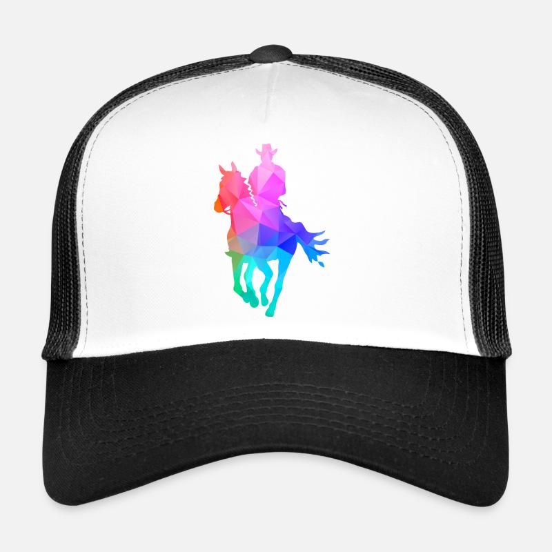 Westernreiter Mann - Trucker Cap - Weiß/Schwarz