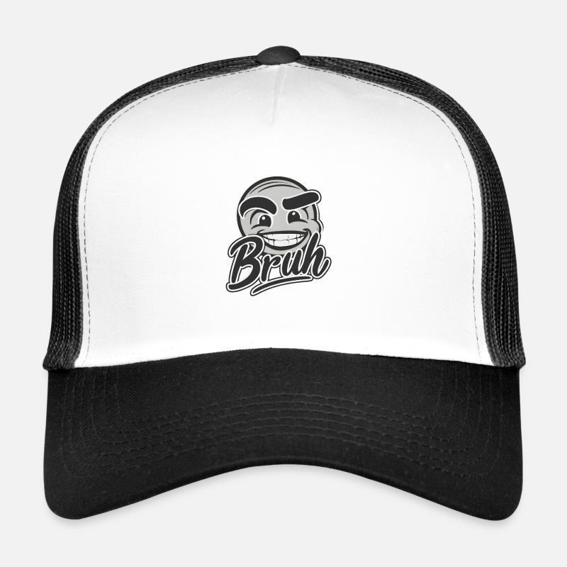Bruh Face - Trucker Cap - white/black