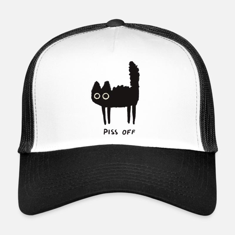 Grumpy Kitty Vibes – Leave Me Alone - Trucker Cap - white/black