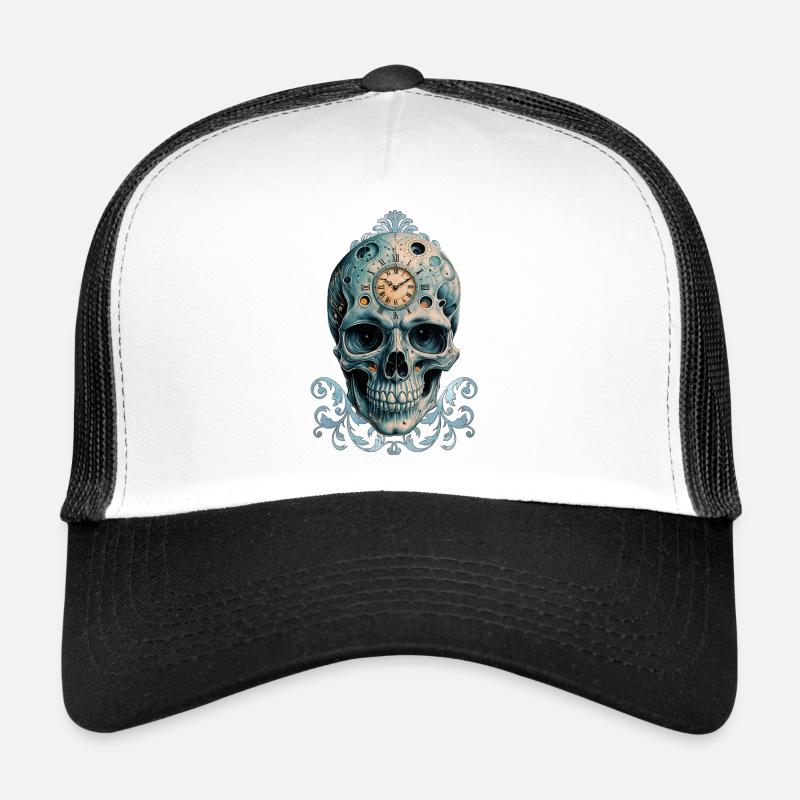 Le crâne du temps : chiffres romains Casquette trucker 
