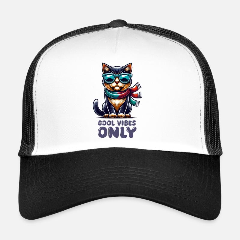 Cat Sunglasses Comic Cool Trucker Cap