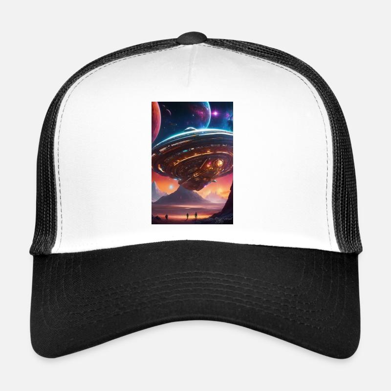 Nebula-Liner über Crimson Valleys Trucker Cap