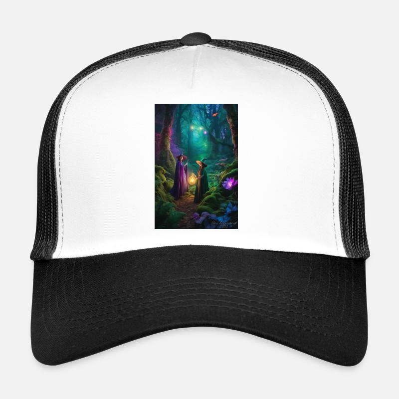 Coven au clair de lune dans la Forêt Enchantée Casquette trucker 