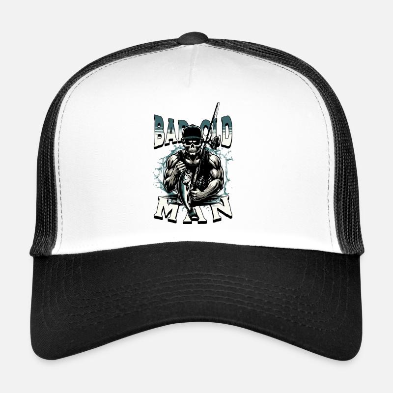 BAD OLD MAN Angler - Trucker Cap - Weiß/Schwarz