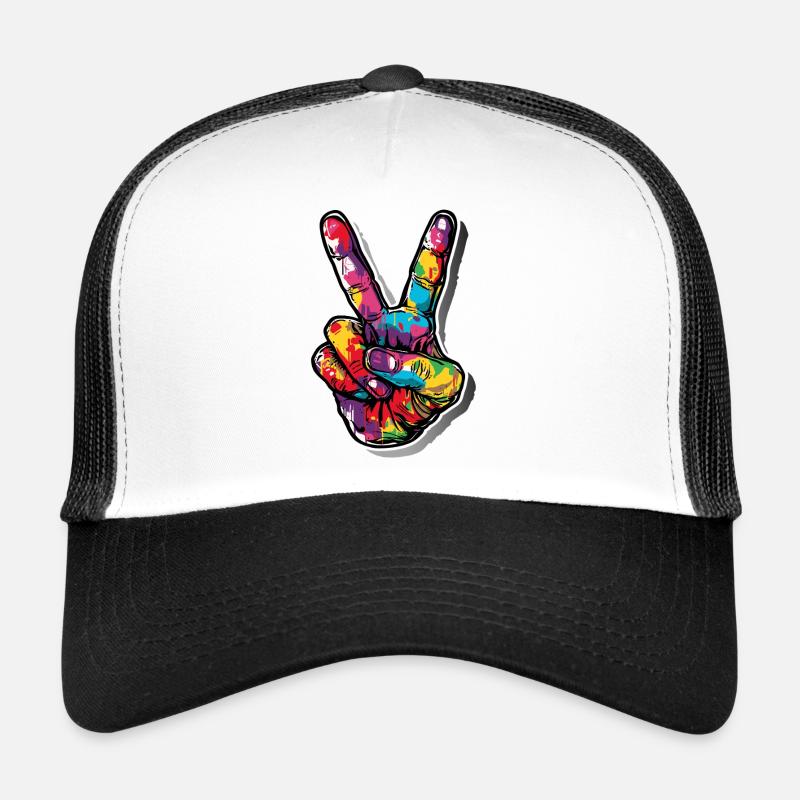 Peace Graffiti Handzeichen sprayer Trucker Cap