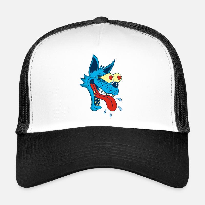 Karikatur Wolf in Liebe Trucker Cap