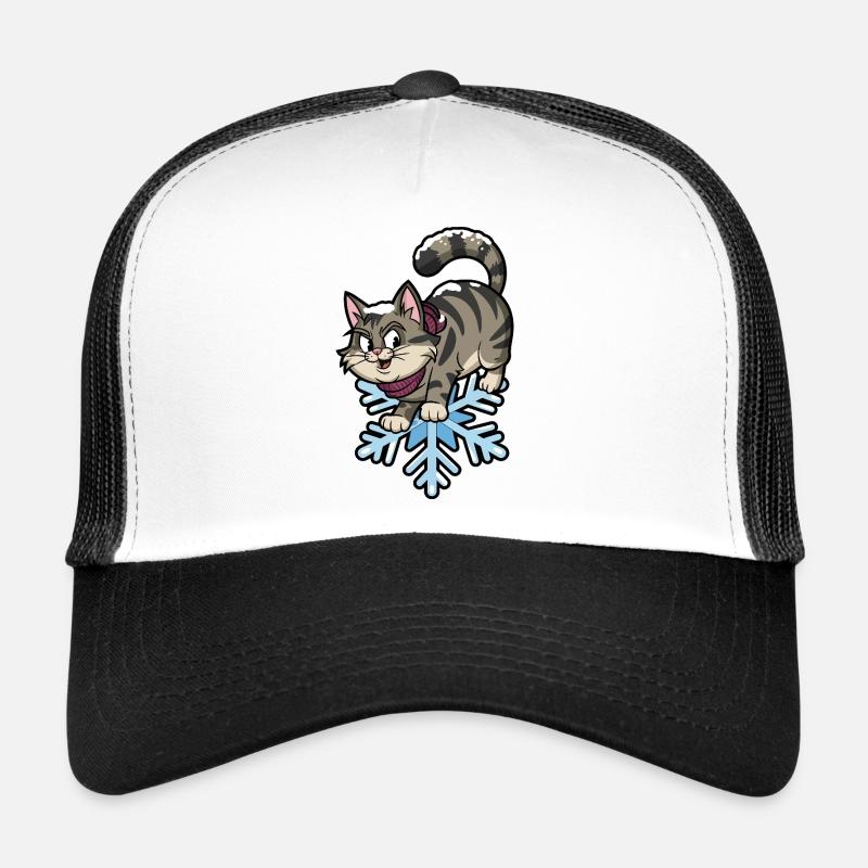 Winter Siberian Snow Cat Trucker Cap