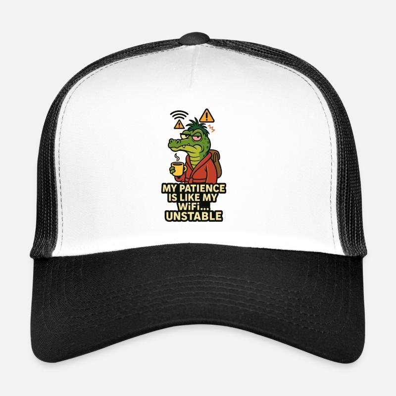Patience comme Wi-Fi Alligator Casquette trucker 