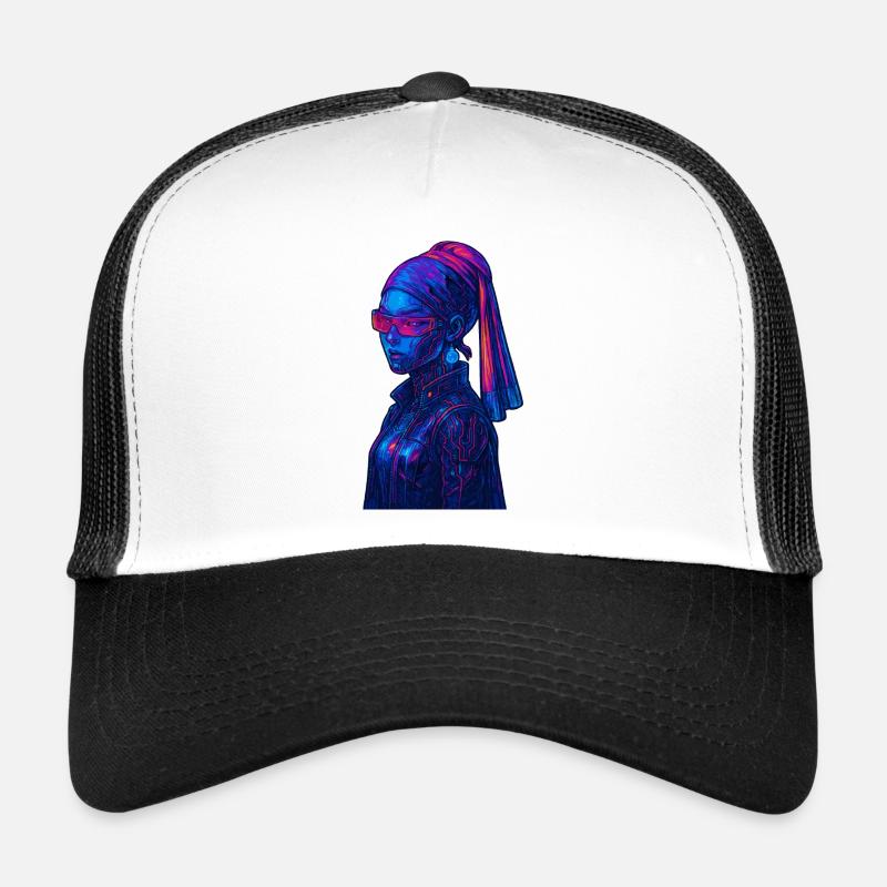 Cyberpunk avec perle Casquette trucker 