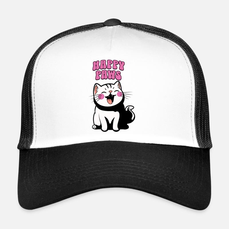 Le chat heureux, chat cute Casquette trucker 