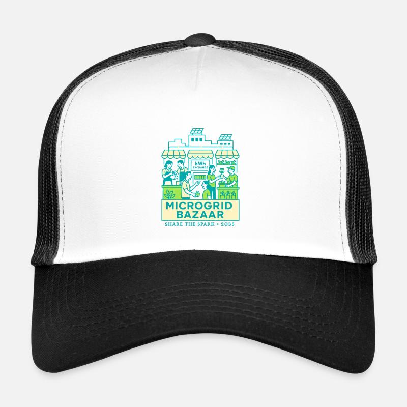 Microgrid Bazaar - Trucker Cap - Weiß/Schwarz