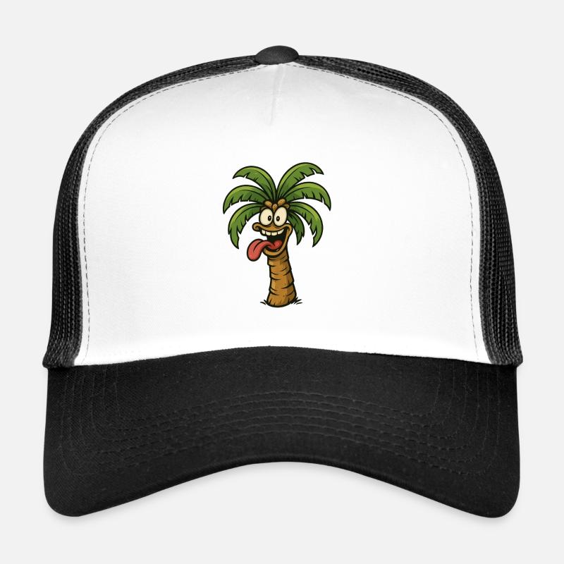 Crazy Palm Tree - Trucker Cap - white/black