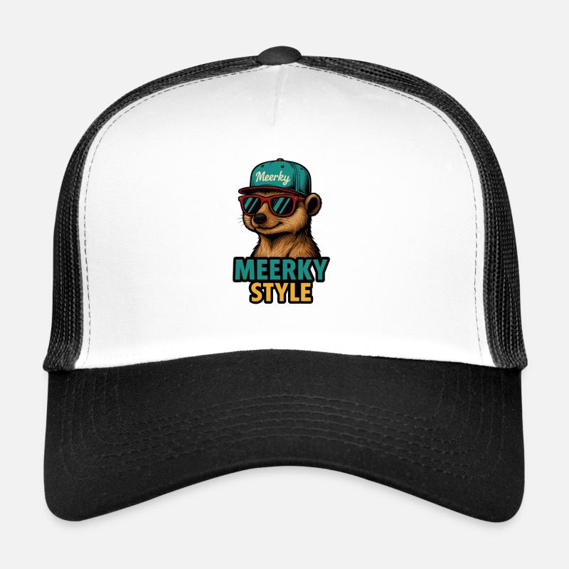 Meerky Style - Trucker Cap - white/black