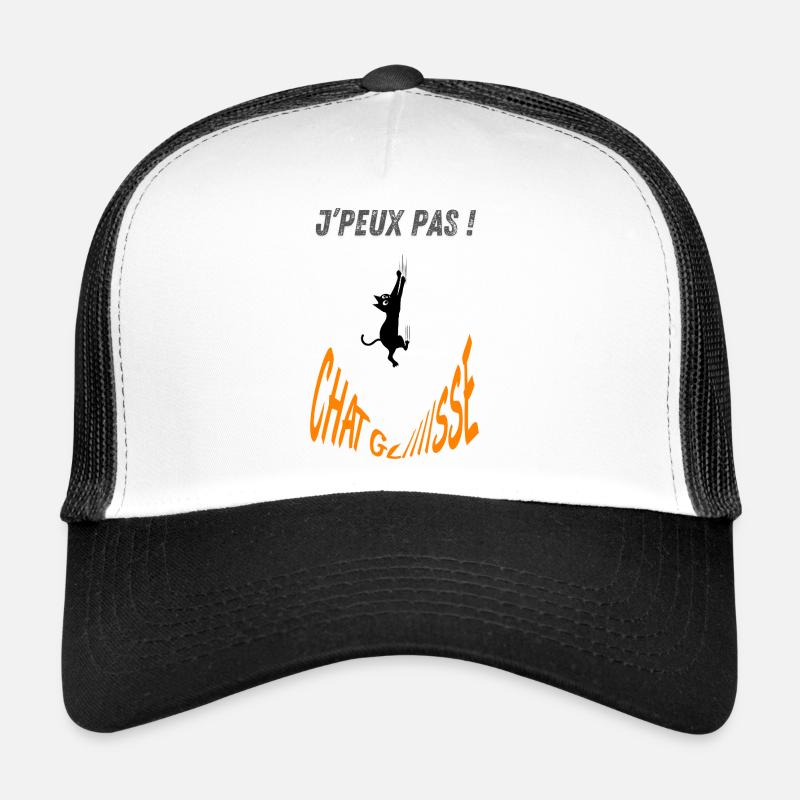 J'peux pas chat glisse ! - Casquette trucker  - blanc/noir