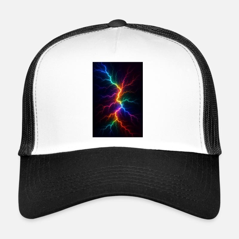 Orage d’éclairs arc-en-ciel Casquette trucker 