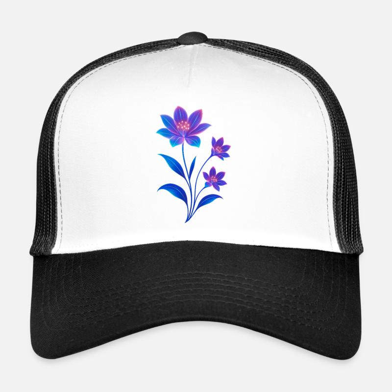 Conception de fleur cosmique luminescente Casquette trucker 