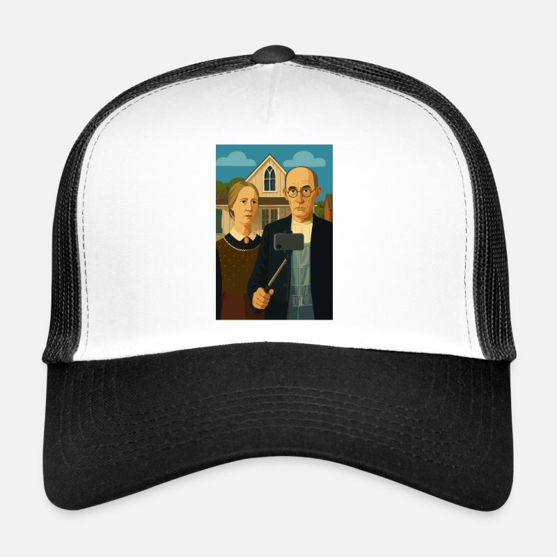 The Americans (in selfie mode) - Trucker Cap - white/black
