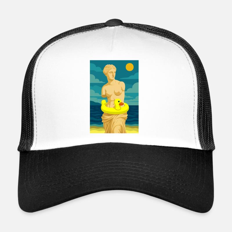 Die Venus (am Strand) - Trucker Cap - Weiß/Schwarz
