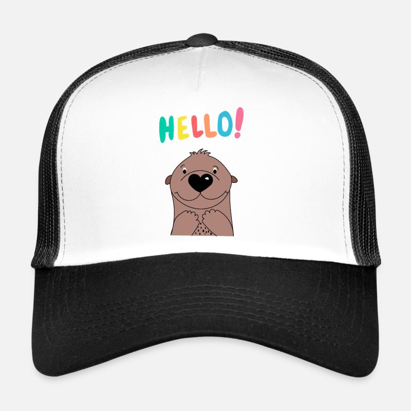 Cute Otter Says Hello - Baby Clothes - Gift Trucker Cap