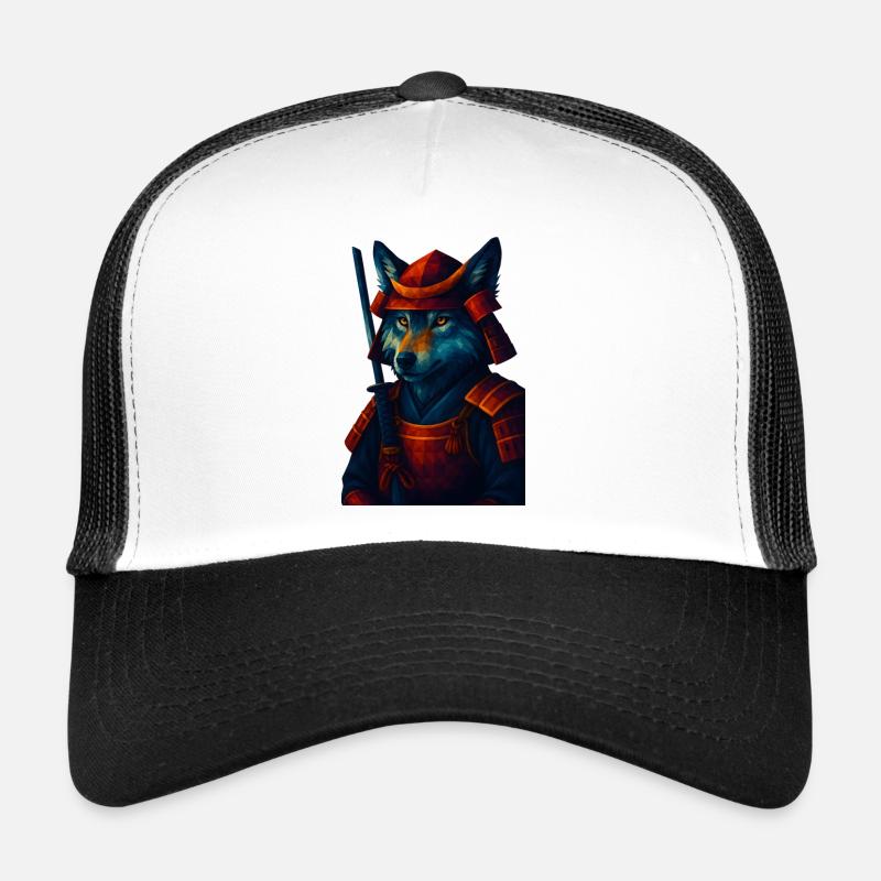 WPAP Style Animal - Samurai Wolf Ancient Armor Trucker Cap